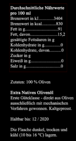 Extra Natives Olivenöl // würzig & leicht pfeffrig